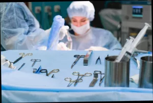 plastic surgery tools in O.R.