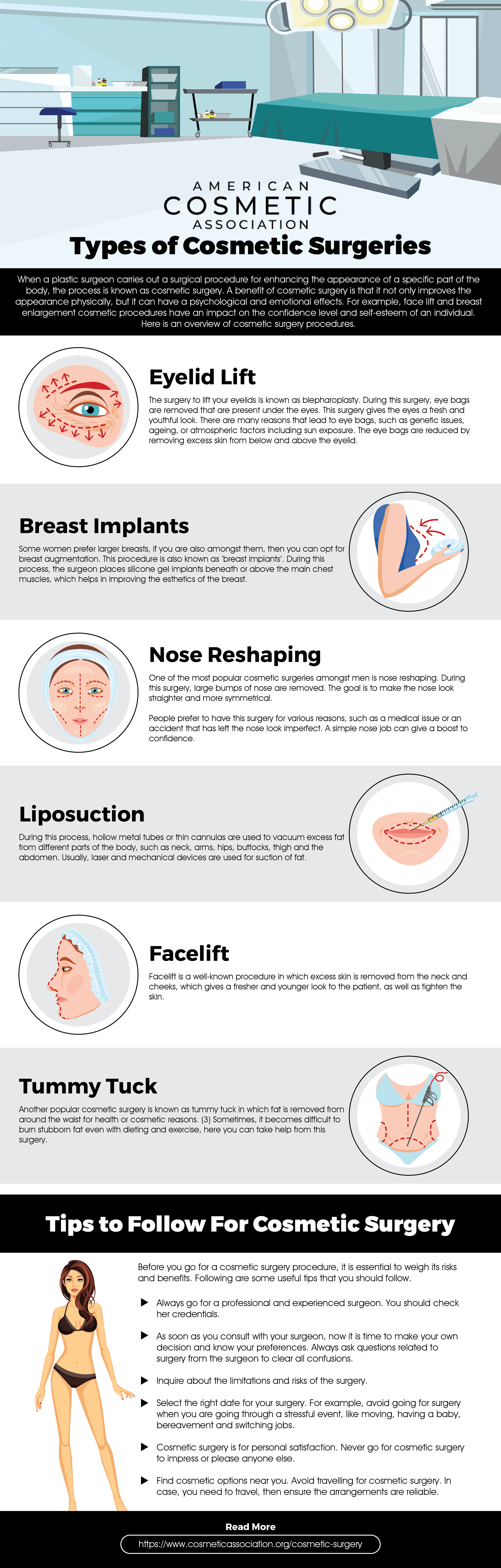 COSMETIC-SURGERIES-Breast Implants nose job eyelid surgery and more-infographic