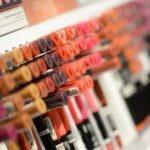 Cosmetics makeup on shelf