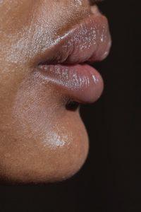 close up shot of a human lips